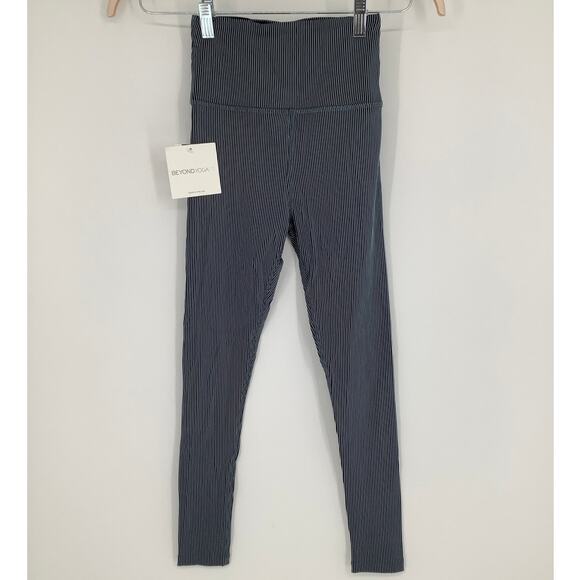 Beyond Yoga Womens Medium Storm Dimensions High Waist Midi Ribbed Leggings L4-15 - Picture 3 of 9